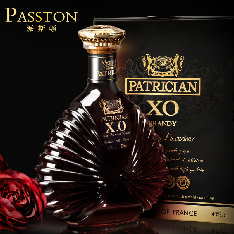派斯顿批发 法国进口 法国豪门XO白兰地洋酒700ML酒液40度烈