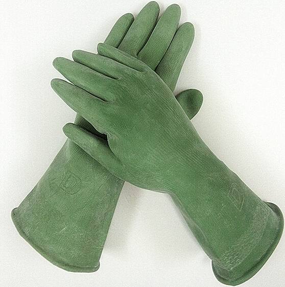 丁基尼龙衬里耐酸碱工业手套 防化尼龙衬里工业手套