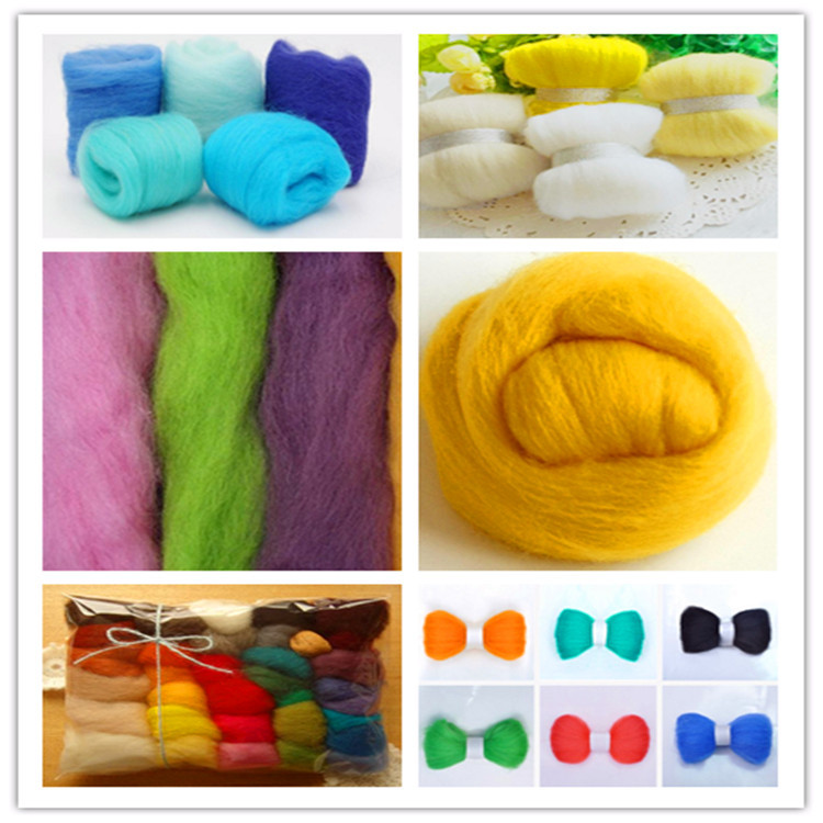 Wool Felt Poke Music Colorful Handmade Diy Material Package Spanish Colored Wool Strips70s