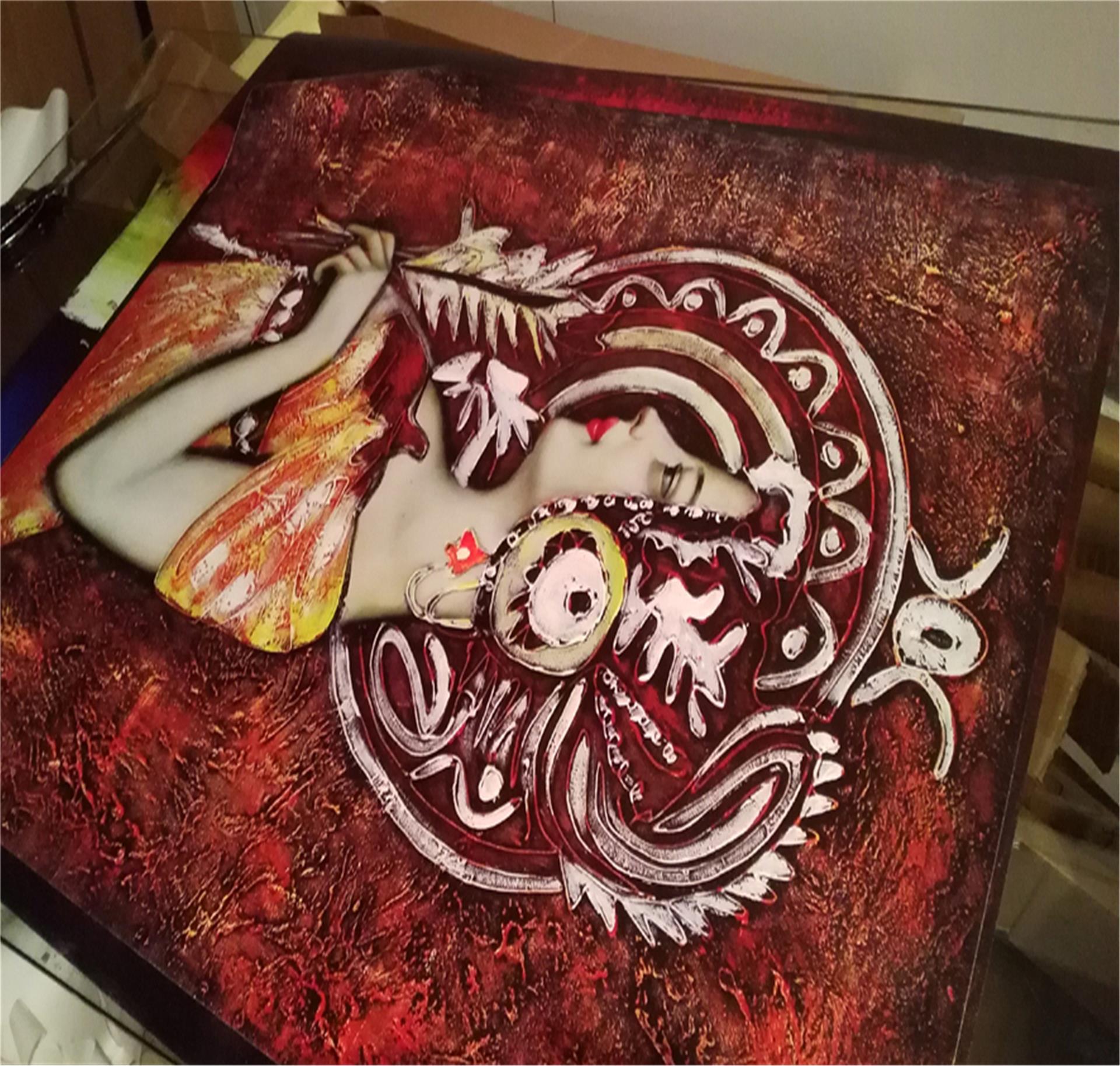 艺术微喷油画布打印喷绘 大型工厂批发喷画