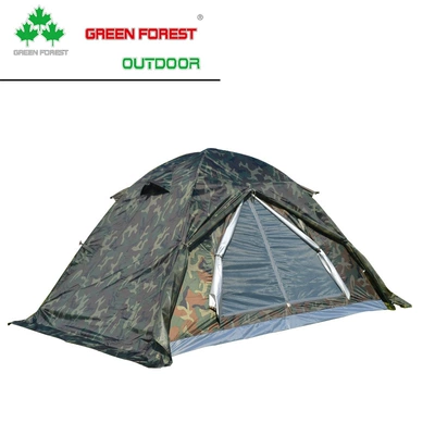 Green Forest Outdoor Double Military Fan Anti-rainstorm Camouflage Double Layer Aluminum Pole Tent Four Seasons Warm Tent