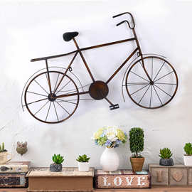 铁艺自行车创意墙上装饰品壁饰复古欧式酒吧咖啡厅工业风壁挂挂件
