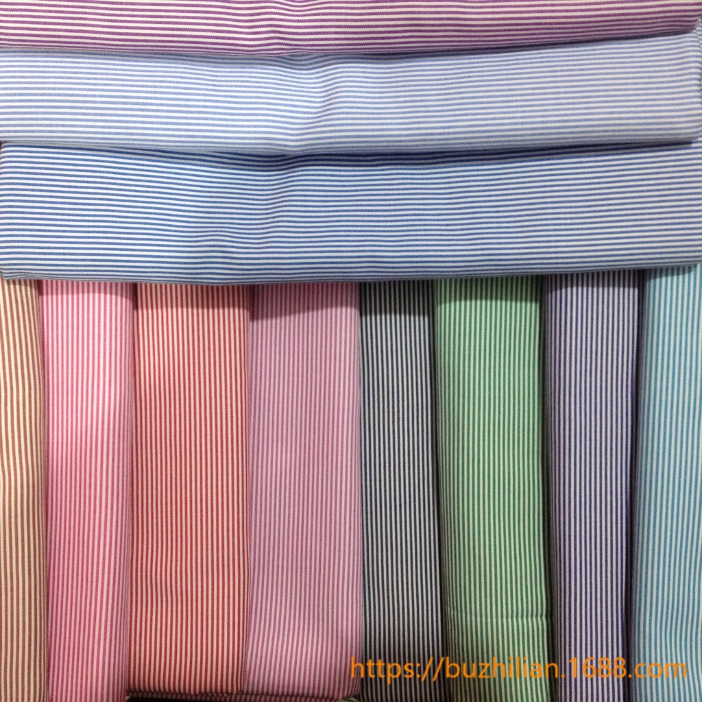 现货供 涤棉色织 条子布 TC工装衬衫布 包边布腰封口袋布等