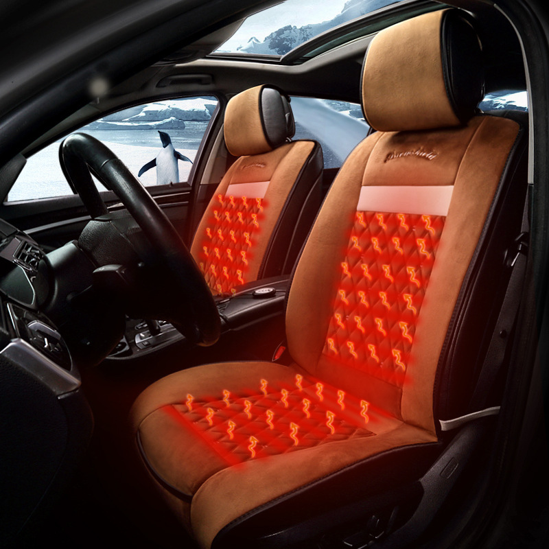 wholesale Car cushion Plush heating pad 12V intelligence Thermostat Leaflets keep warm Seat pad Manufactor On behalf of