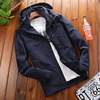 Demi-season breathable men's quick dry street jacket with hood