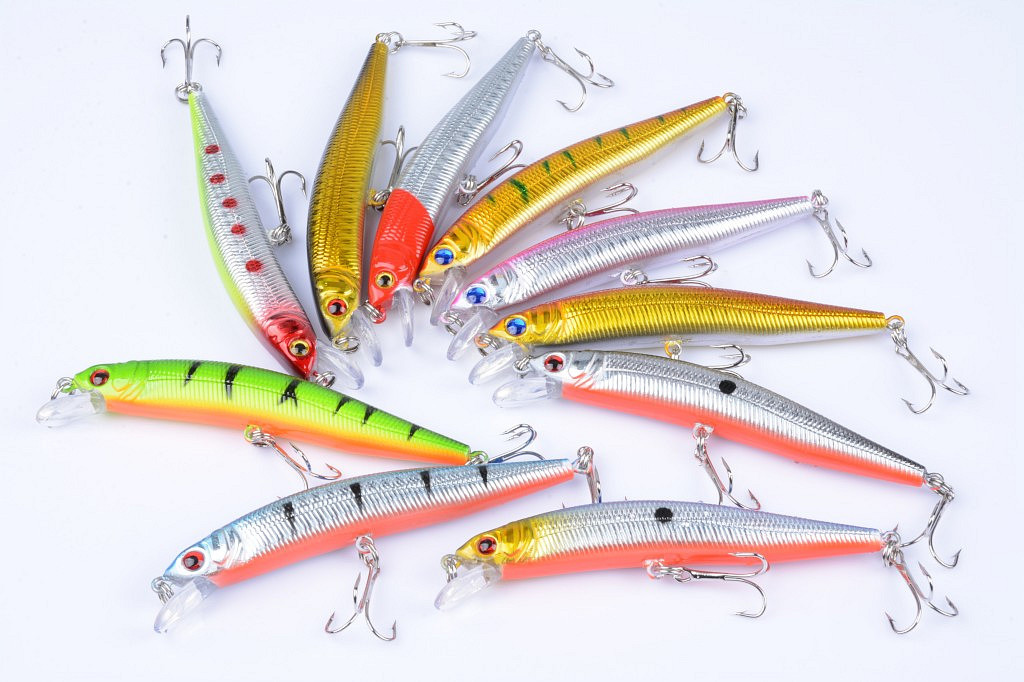 2 Pcs Minnow Fishing Lures Hard Plaice Baits Bass Trout Saltwater Sea Fishing Lure