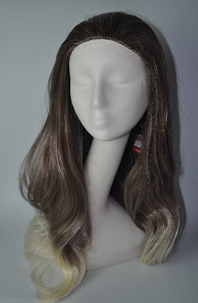 Estilo europeo y americano cos / party peluca popular fiesta cubierta de cabeza de fábrica cabello liso