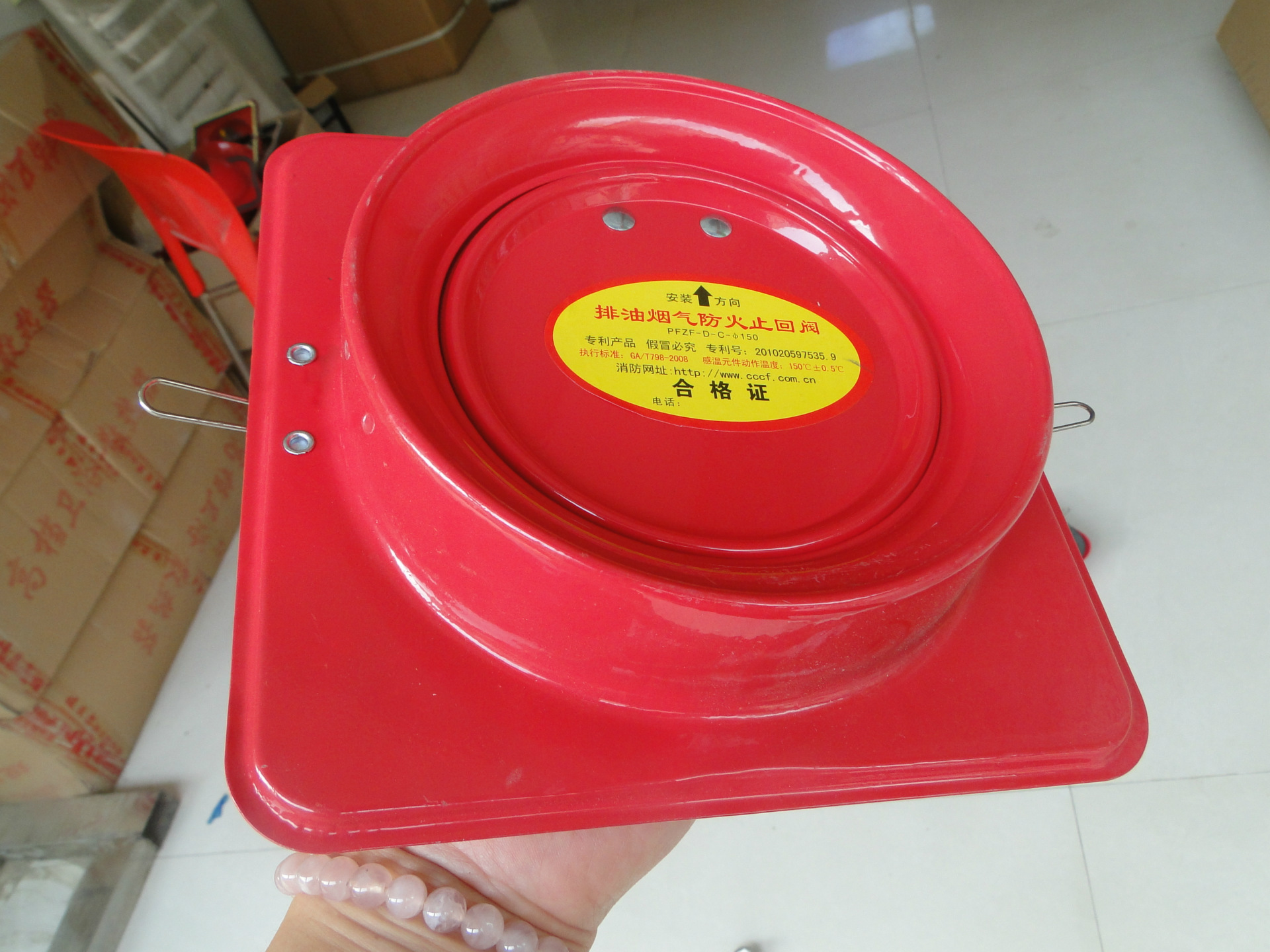 运祥牌  150 公共厨房烟道止回阀油烟机止逆阀防火阀止烟阀防烟宝