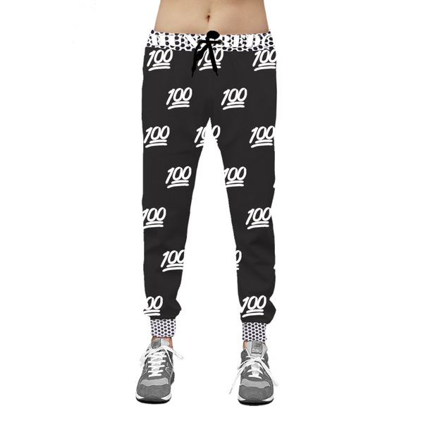 Europe and the United States men casual pants pants pants 3D 100 feet feet stamp loose version
