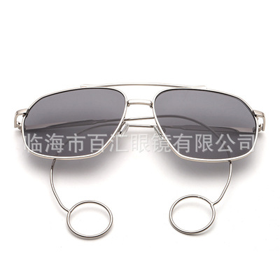 Liu Hao Mencius Same item glasses personality Earrings Plain glasses men and women frame myopia glasses