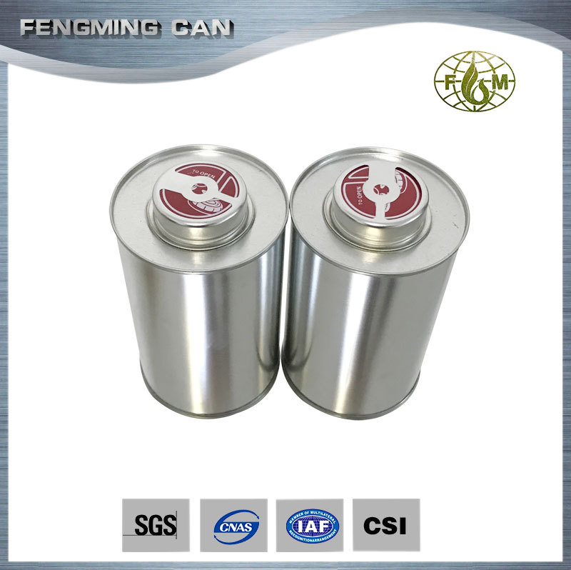 厂家批发胶水油漆马口铁罐 500ml圆铁罐输送带胶水金属包装桶