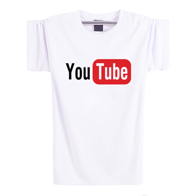 T-shirt col rond coton hommes et femmes Youtube  - Ref 3423529 Image 13