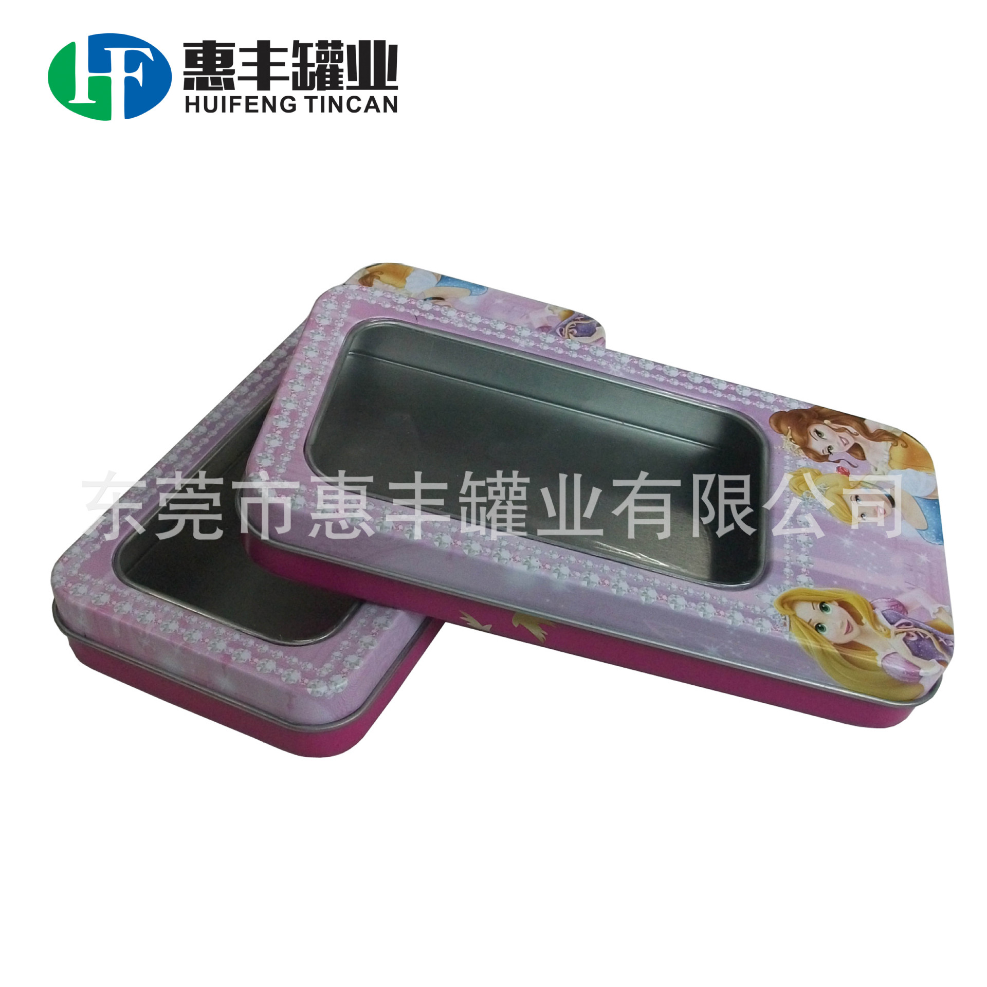广东制罐厂生产开天窗铁盒公主画眉化妆品马口铁盒 口罩包装铁罐