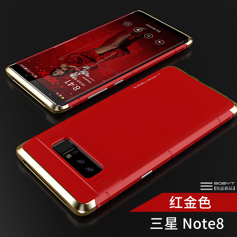 GINMIC Shield Aluminum Metal Frame Hard PC Back Cover Case for Samsung Galaxy Note 8