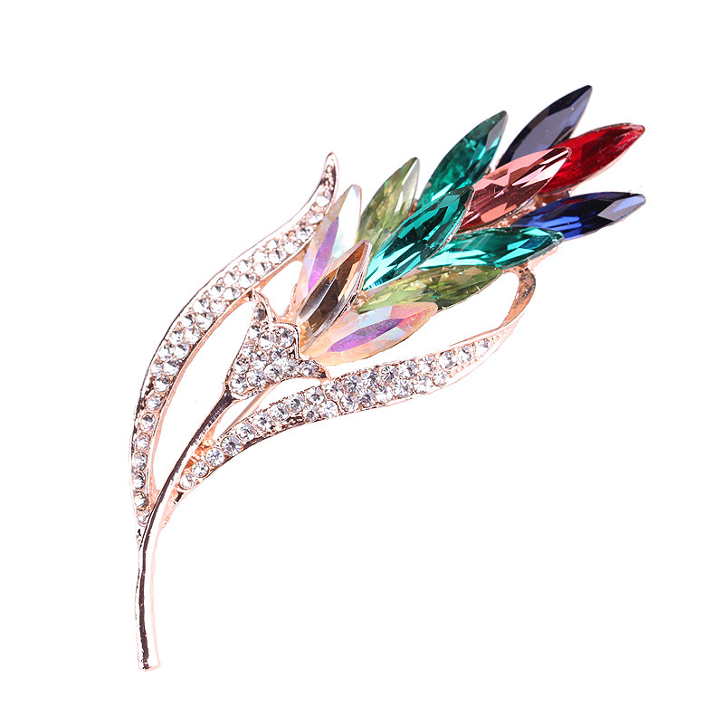 Artistic Korean Style Grain Alloy Rhinestones Women's Brooches display picture 1