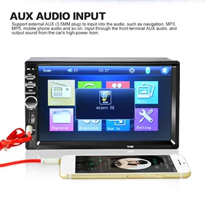 7 düymlük Avtomobil HD Sensorlu MP3 MP4 İkili Sabit MP5 Bluetooth Cihazı 7018B