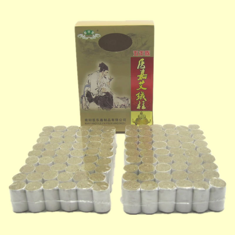 南阳医乐嘉艾绒柱108艾段 短艾条温灸艾草条五年陈艾叶家用艾灸条