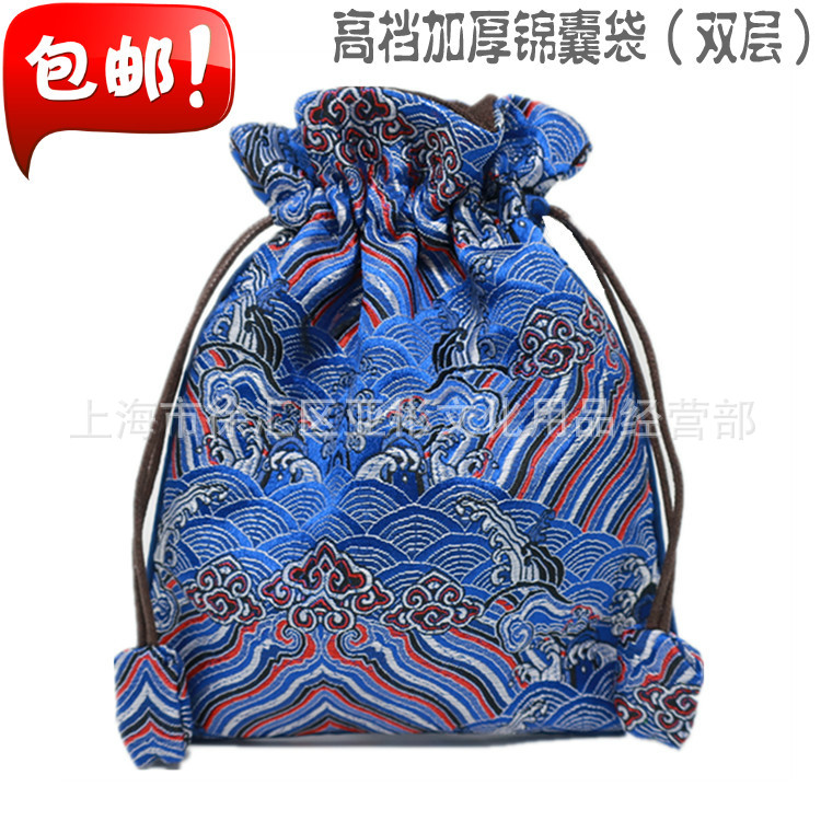 批发束口袋核桃文玩锦囊包装首饰袋民族风玉器高档收纳手串袋子