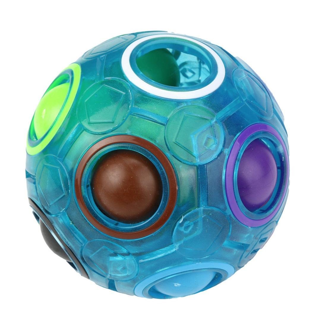 Bola de arco iris luminosa mágica para adultos Juguete de descompresión de ventilación para niños Echic Football Rubik's Cube Puzzle Ball