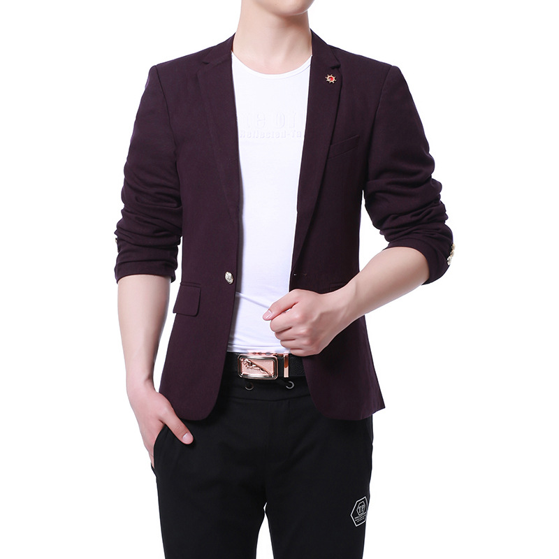 new pattern 2020 Autumn Korean Edition leisure time suit Solid routine Long sleeve fashion urban man 's suit coat
