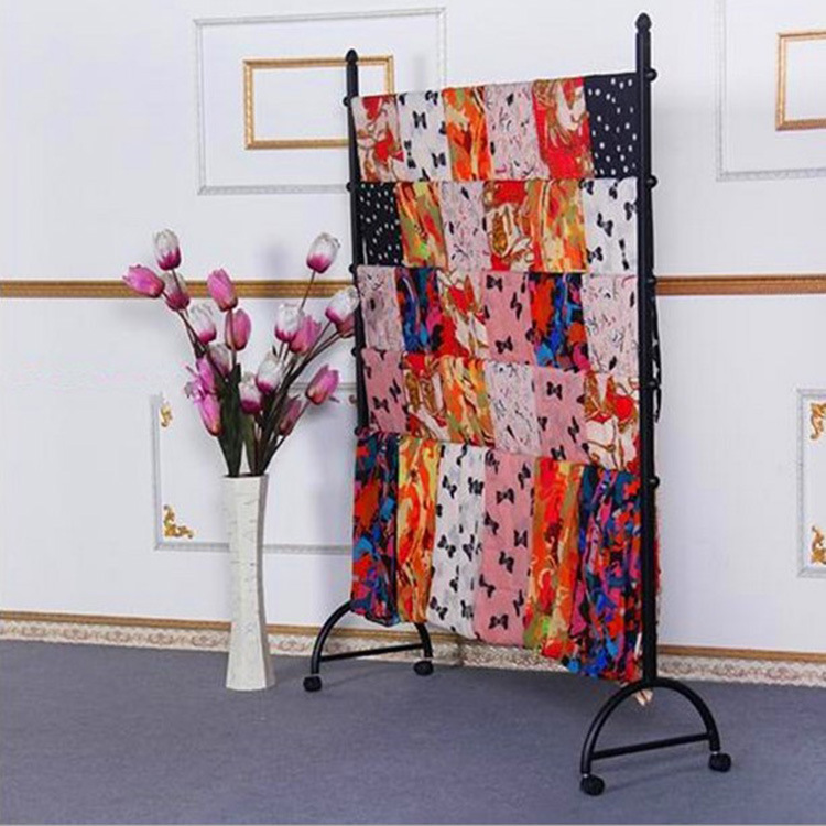 創意鐵藝圍巾絲巾展示架服裝店落地皮帶陳列架毛巾中島貨架