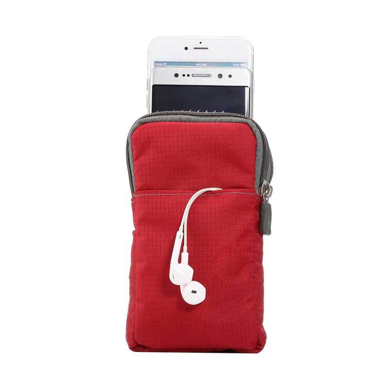 Universal de la lona del teléfono móvil de la cintura bolsa de cuero caso 6,9 pulgadas cremallera bolsa de la cintura colgante crossbody bolsa adecuada para apple samsung bolsa de hombro