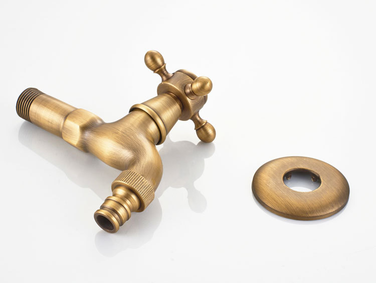 古铜水嘴复古欧式洗衣机水龙头批发一件代发厂家直销铜材质水龙头