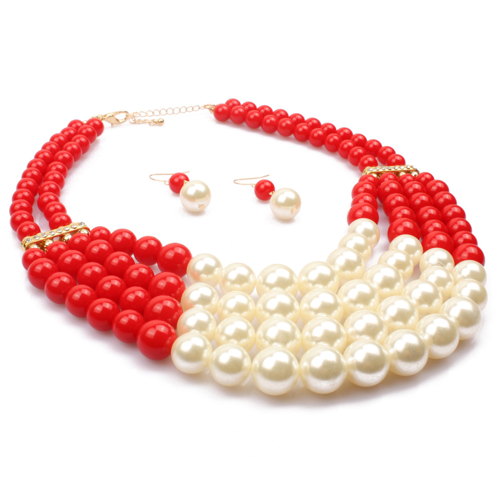 Occident and the United States Resinnecklace (red)NHCT0064-red