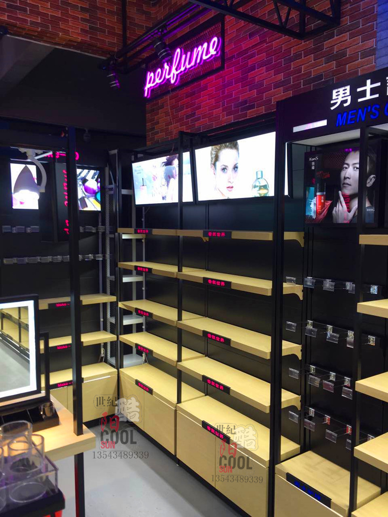 化妆品店装修 化妆品货架展示架货柜