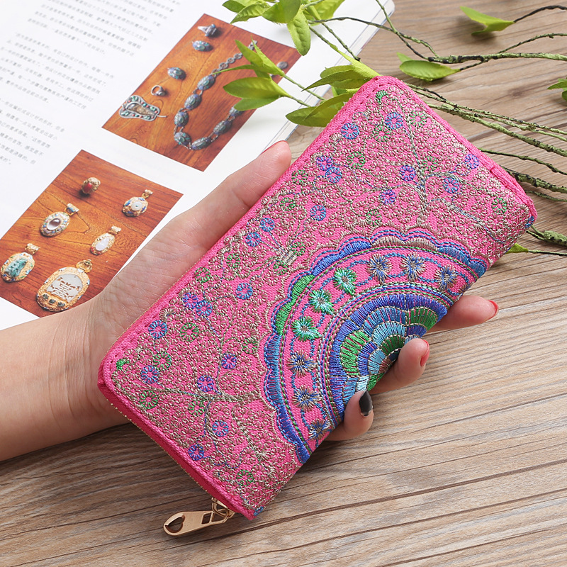 Ethnic Style Embroidered Single Pull Wallet display picture 4