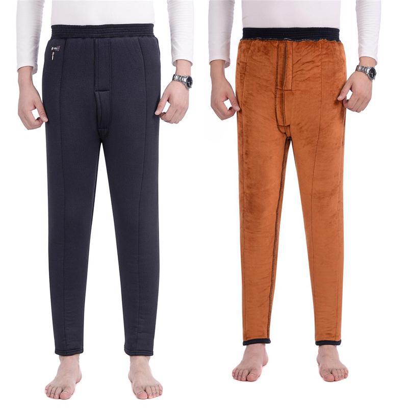 new pattern Middle and old age man Camel hair cotton-padded trousers Plush thickening keep warm cotton-padded trousers dad winter thickening Cotton Winter clothes