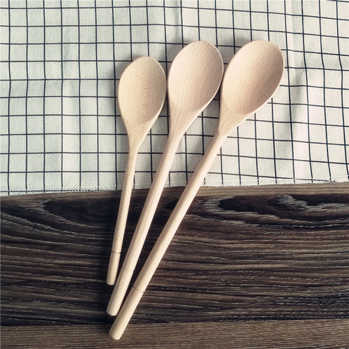 Beech wooden spoon cooking spoon soup pot milk pot cooking spoon baking spoon mixing spoon solid wood spoon
