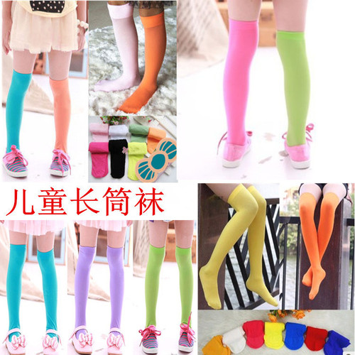 Children  girls princess stage performance stockings ballet jazz dance knee length party choir cheerleaders uniforms long socks for kids