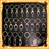 Metal 25mm aperture Pingzhu Key Ring Environmental Zinc Alloy Dog Following Lobster Baste 8 -character Block Key Buckle