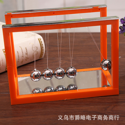 Large, medium and small color with mirror Newton pendulum ball bumper ball Newton's cradle classic home craft ornaments