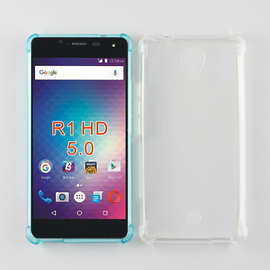 BLU R1 HD 四角气囊光面水印素材手机套保护套配件tpu外壳清水软