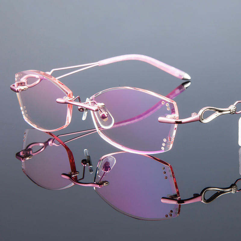 fashion New products Diamonds Trimming Presbyopia decorate myopia glasses finished product temperament lady