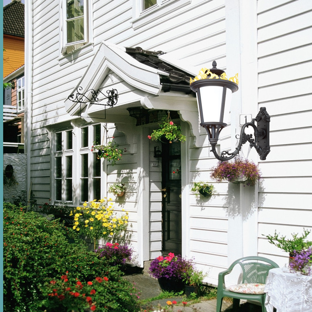 Antique Continental led Wall lamp Outdoor wall classic European style register and obtain a residence permit Corridor European style courtyard Wall lamp