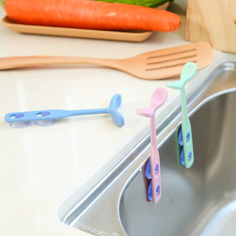Kitchen multifunction suction cup holder leaf shape support