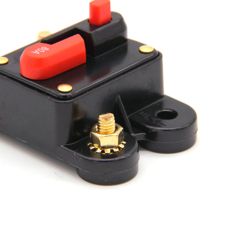 Description Picture 6 of item30A 50A 60A 80A 100A 125A 150A 200A 250A 300A 12V24V DC Home Solar System Circuit Breaker Car Audio Manual Reset Fuse Holder