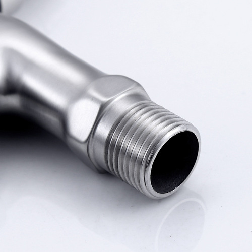 Factory direct sales 304 stainless steel washing machine faucet DN15 mop pool pool into the wall quick open 4-point faucet