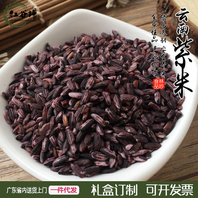 散装大米 云南墨江紫米 紫糯米正宗农家黑糯米杂粮500g 一件代发|ru