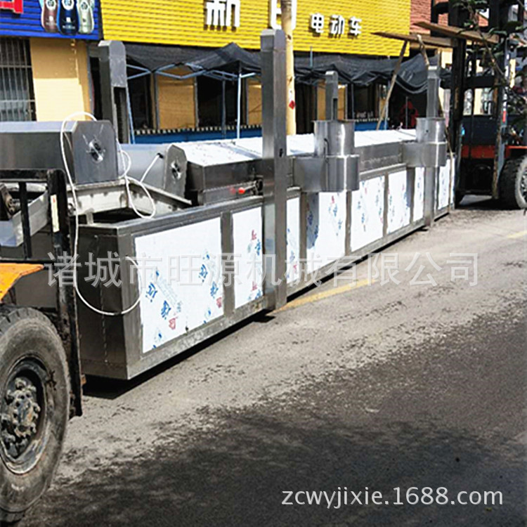 供应诸城旺源机械制造沙琪玛油炸机 不锈钢油炸设备商用电加热