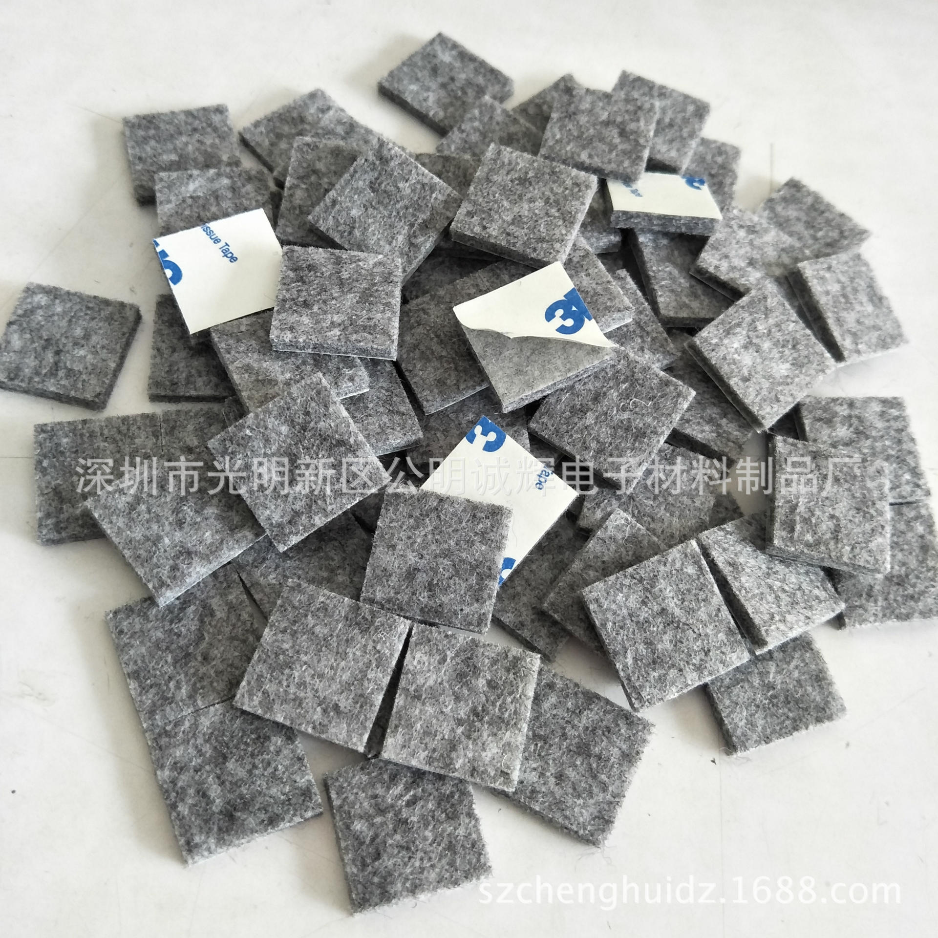 批发方形灰色毛毡垫防滑耐磨桌椅脚垫毛毡家具保护垫背胶家具脚垫