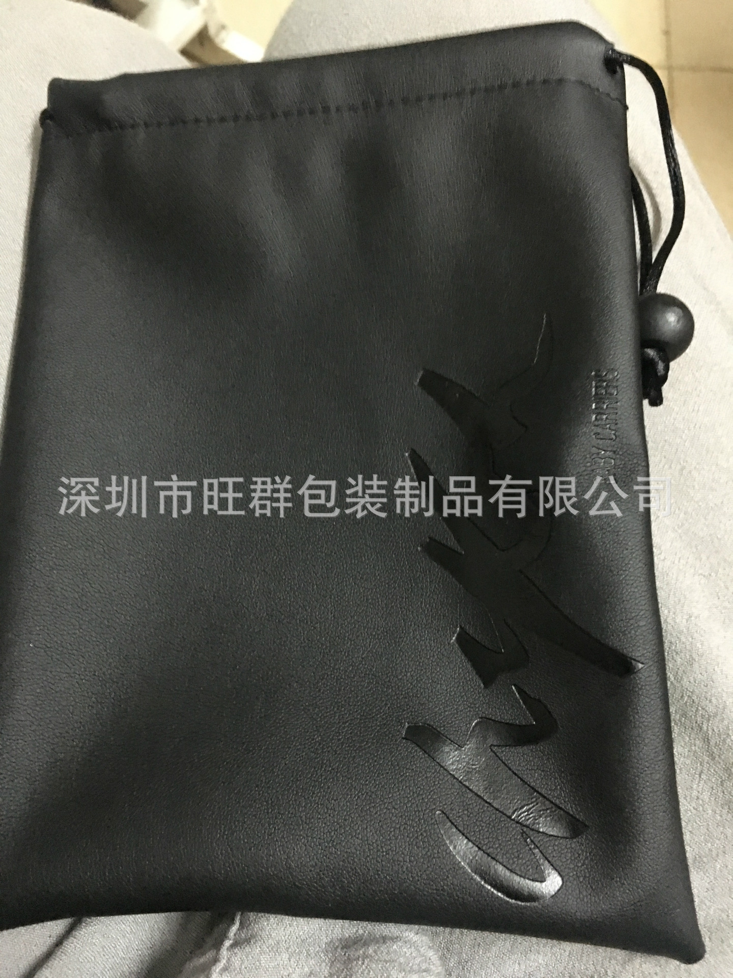 大量供应pu压印袋，束口压印pu袋，pu皮具袋，可加logo ,价格优惠