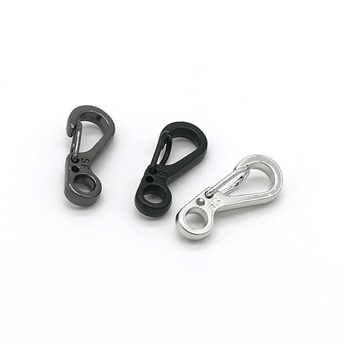 Metal mini buckle spring hanging buckle quick hanging parachute rope buckle key ring hook accessories outdoor EDC tactical equipment