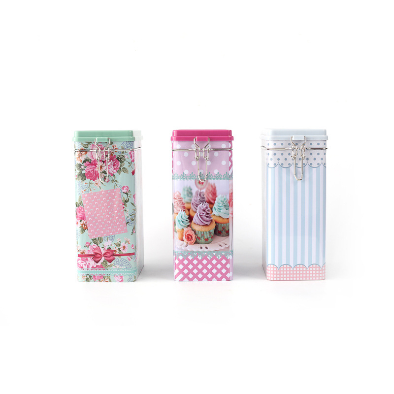 方形马口铁茶叶罐胶印通用包装盒方形茶叶罐物品罐