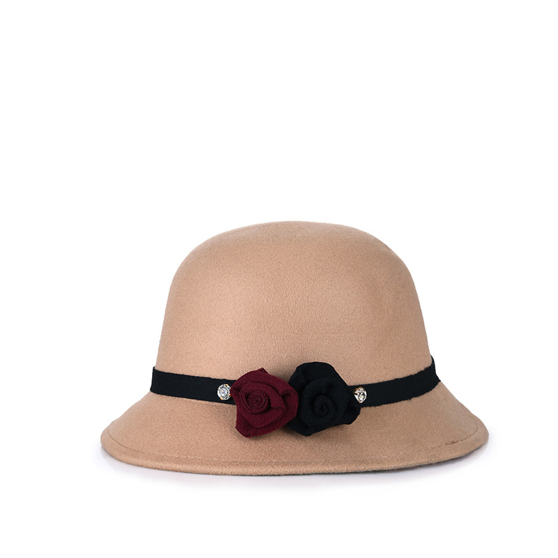 Nuevo estilo coreano sombrero superior de las mujeres cúpula de lana sombrero de la cuenca otoño e invierno al aire libre a prueba de frío cálido sombrero de las mujeres de fábrica lote directo