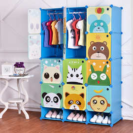 四眼猴家居树脂衣柜加粗加厚塑料布衣柜成人组合简易衣柜