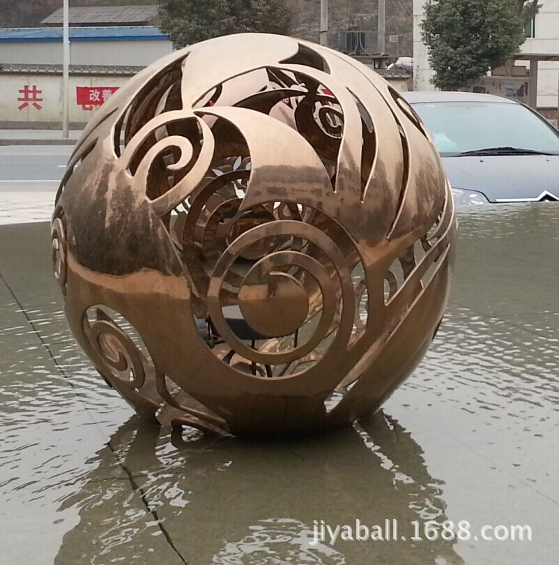 厂家直供不锈钢网格球 铁线工艺球 金属镂空球